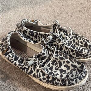 Hey Dude Woven Cheetah Shoes